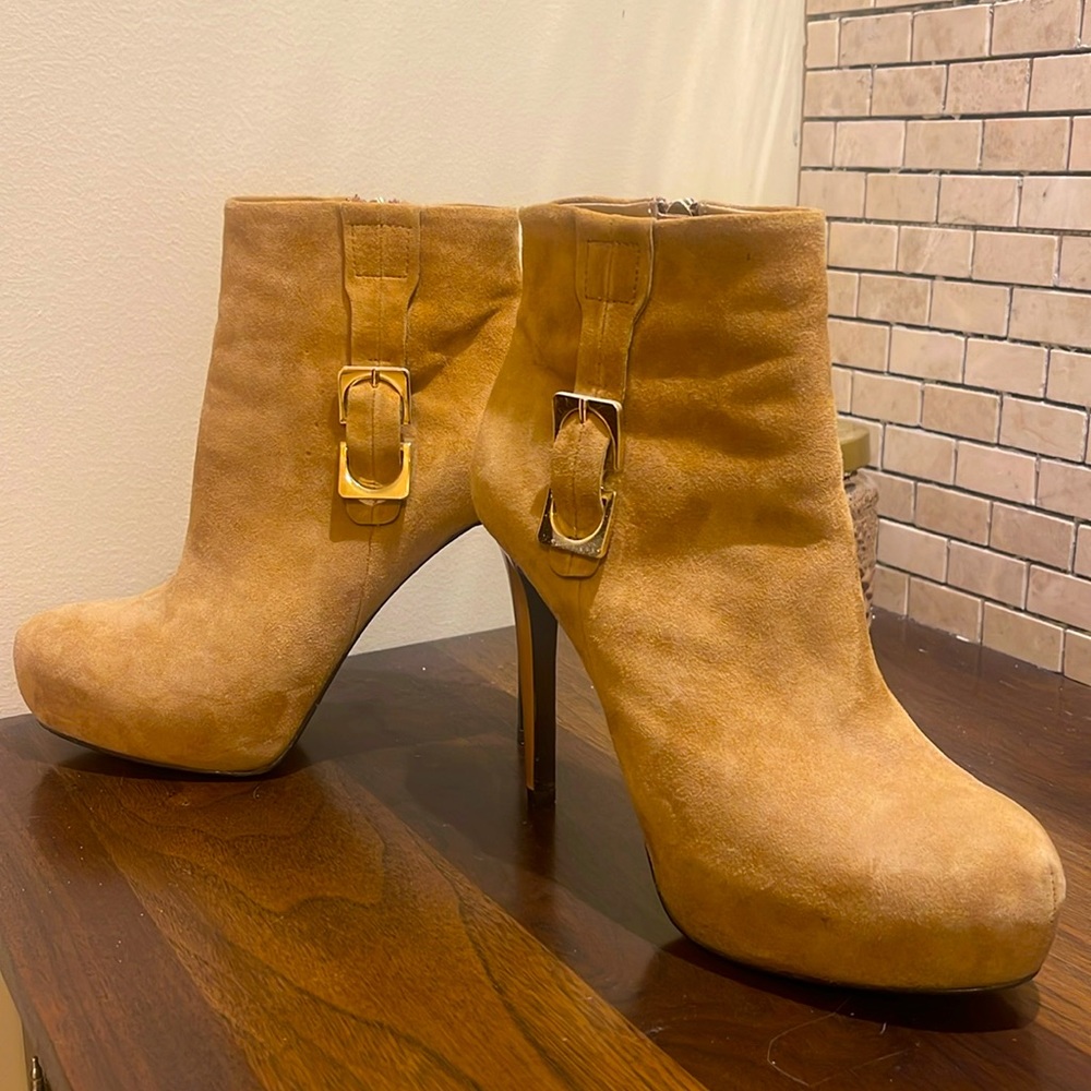DIANE von FURSTENBERG Suede Boot Heels